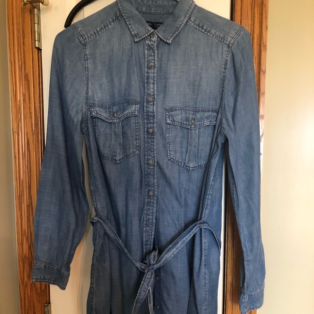 American Eagle denim shirt dress with belt